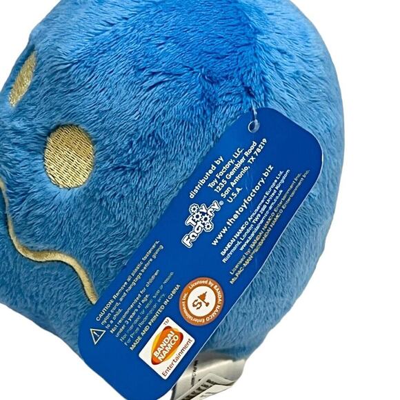 TOY FACTORY MS PACMAN BLUE GHOST PLUSH BANDAI NAMCO CIRCA 2022 - Picture 3 of 7